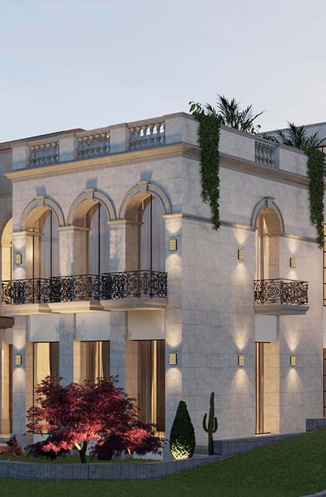 Residential design in classical style