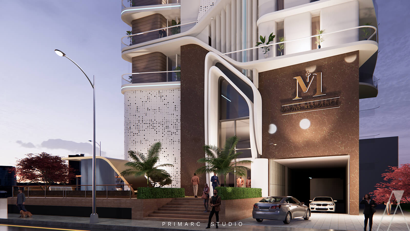 Entrance of M1 Residence - A Residential building design by Primarc Studio in Shalimar Town