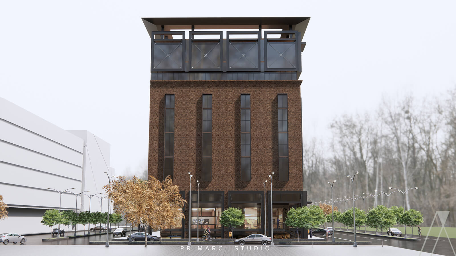Modern design in bricks, steel and glass in Gulberg Greens