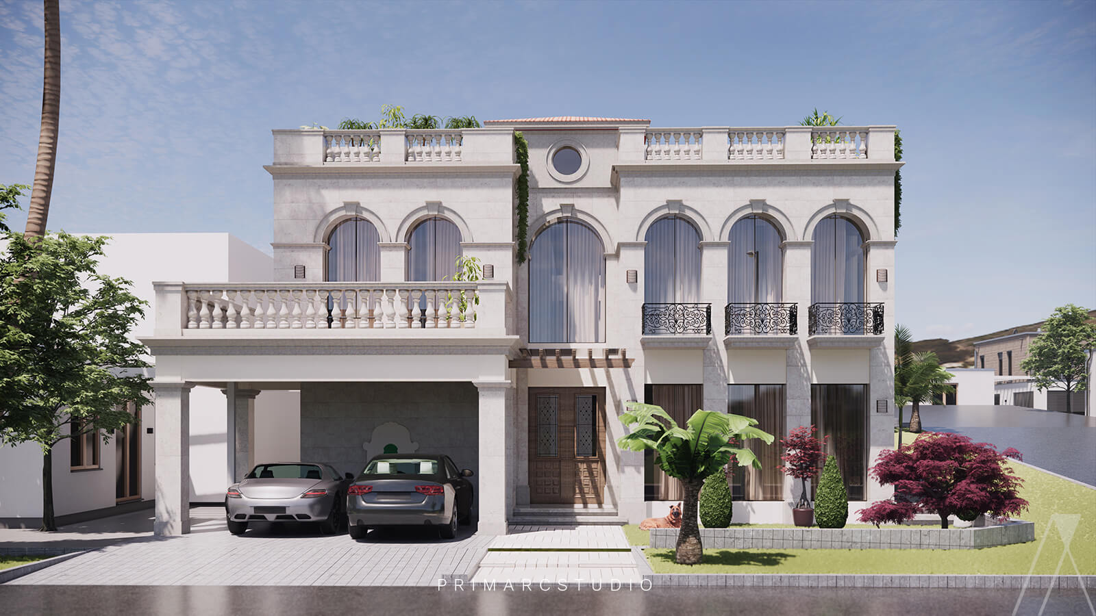 Classical house exterior design in DHA Phase II