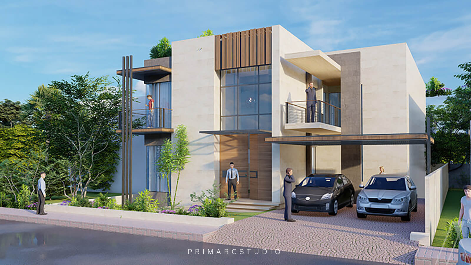3d design of 1 kanal modern house in Bahria Enclave