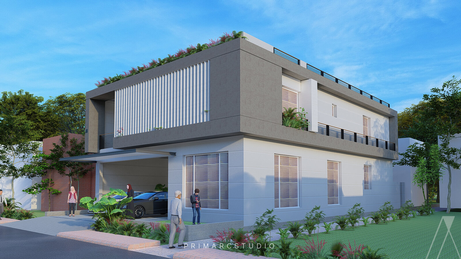 Exterior design of house in modern style in Islamabad