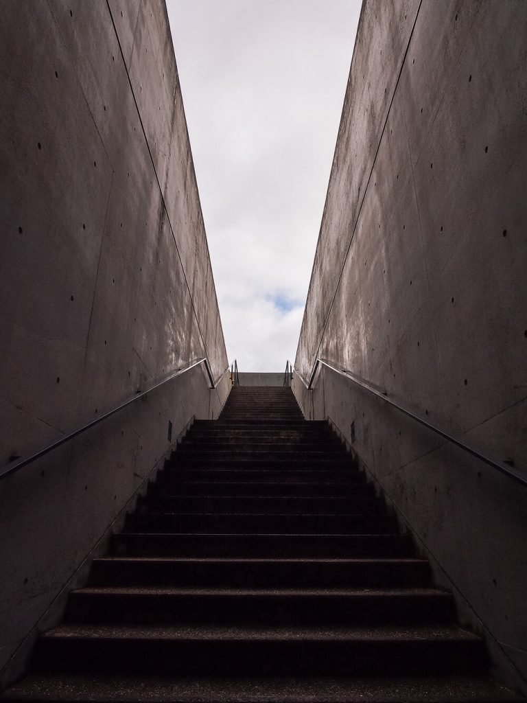 Concrete stairs by Tadao Ando