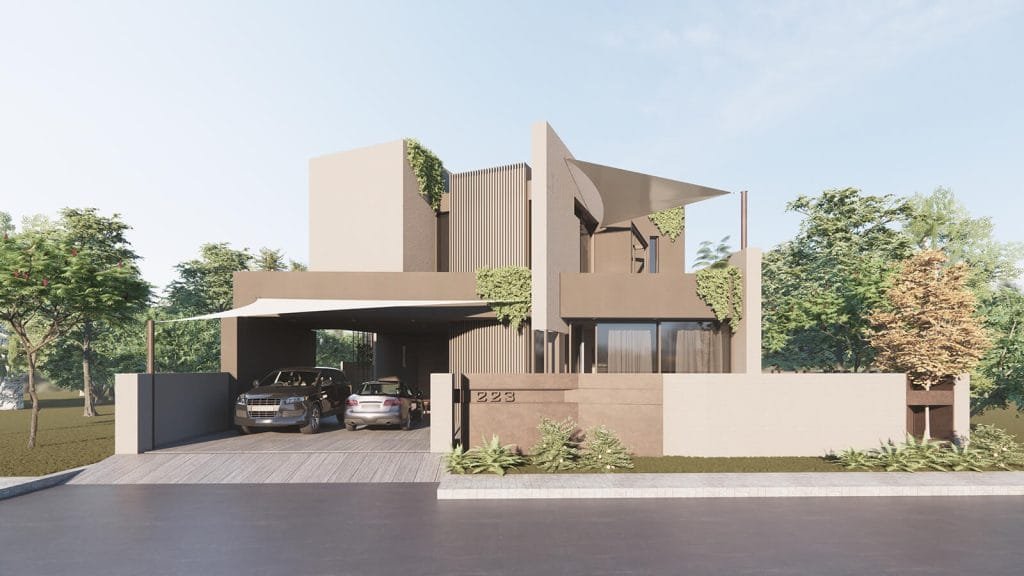 Exterior design of 1 kanal house