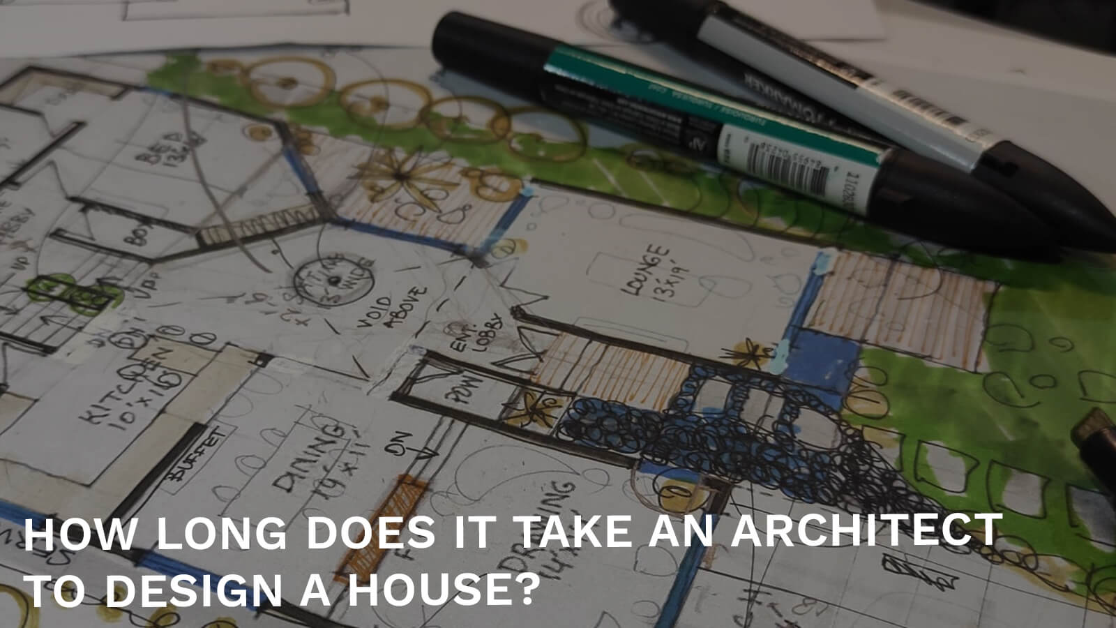 Architect designs floor plans and house exterior