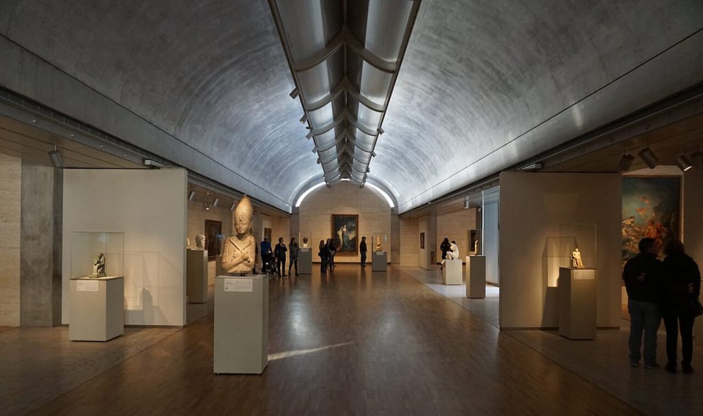 Interior of Kimbell Art Museum by Louis Kahn