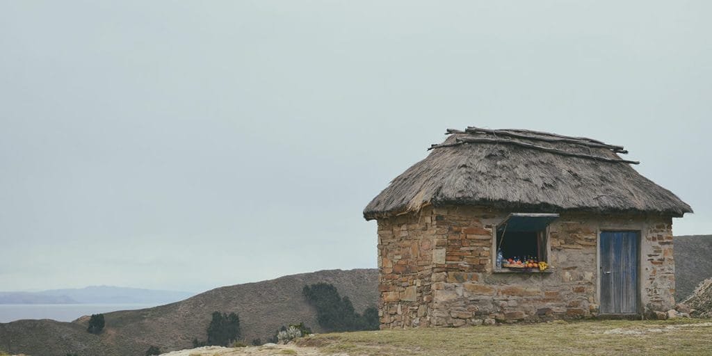 Small house on a hill