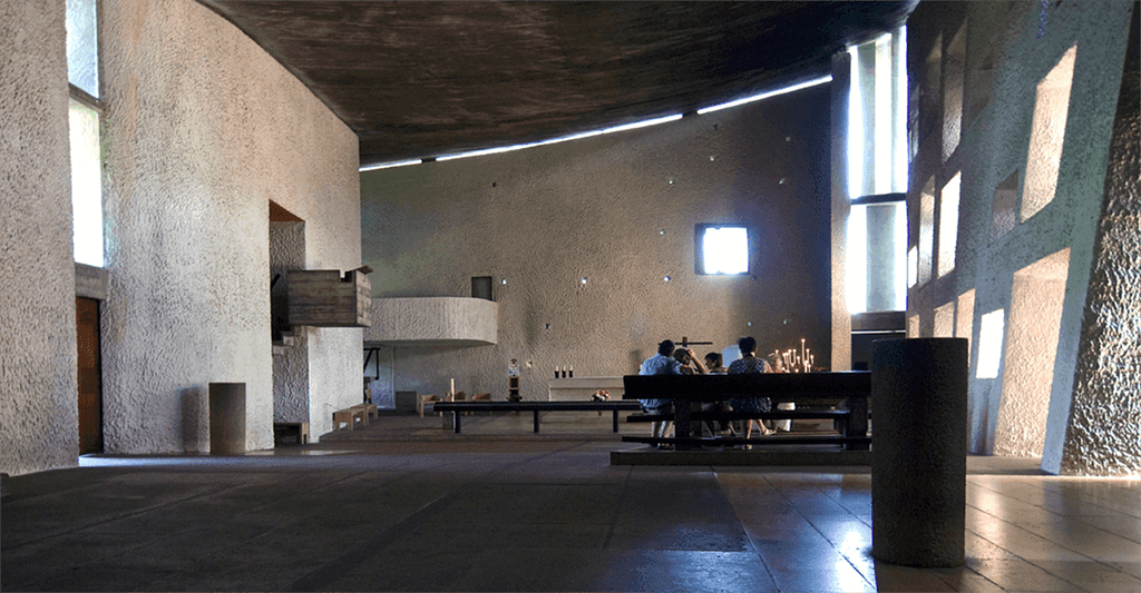 Notre Dame du Haut interior by Architect Le Corbusier