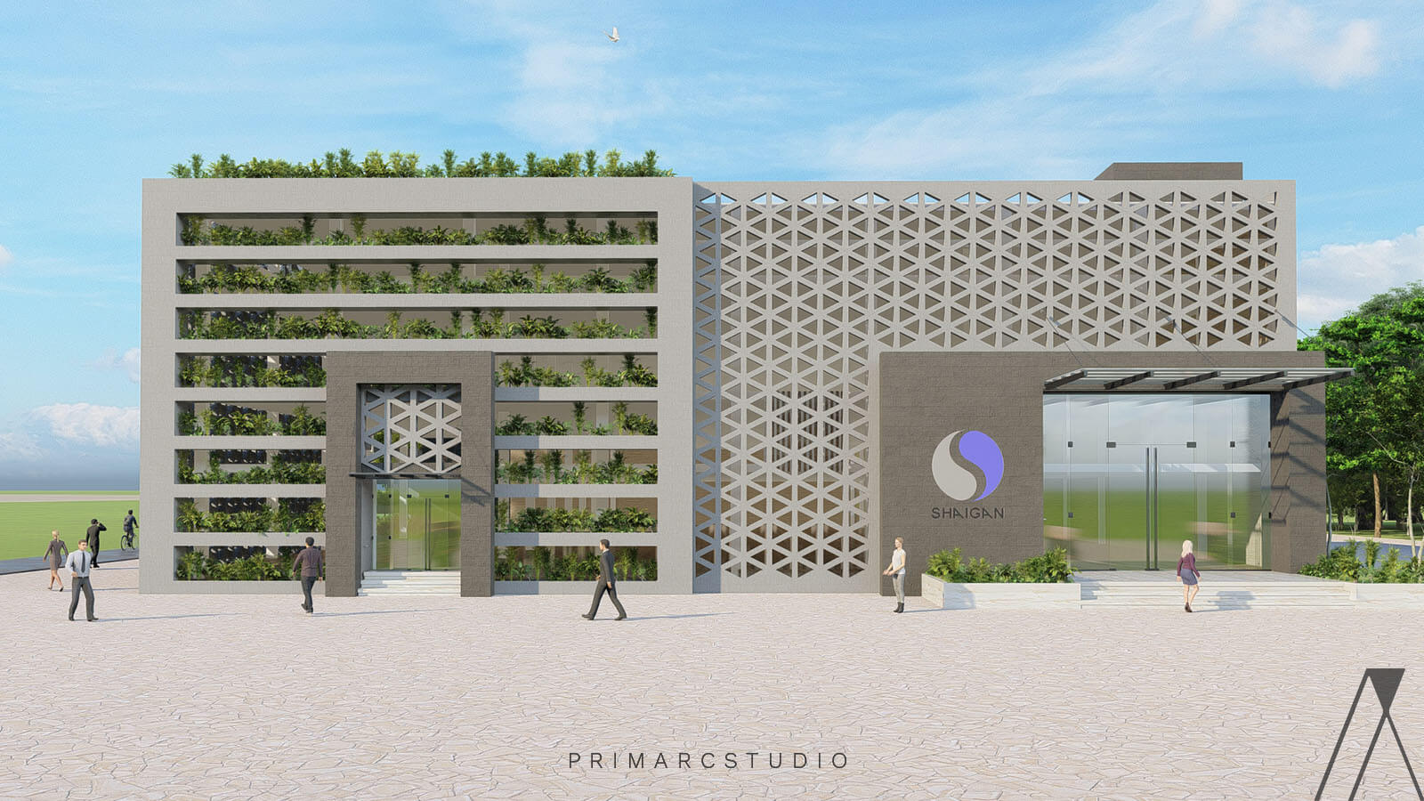 Modern exterior building design, CEPH for Shaigan pharmaceutical pvt ltd.