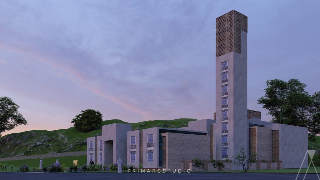 Islamic mosque design with modern exterior design