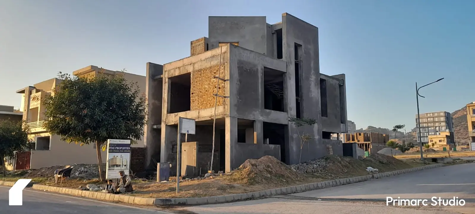 A modern-style 5 marla house under construction in Faisal Margalla City, Islamabad.