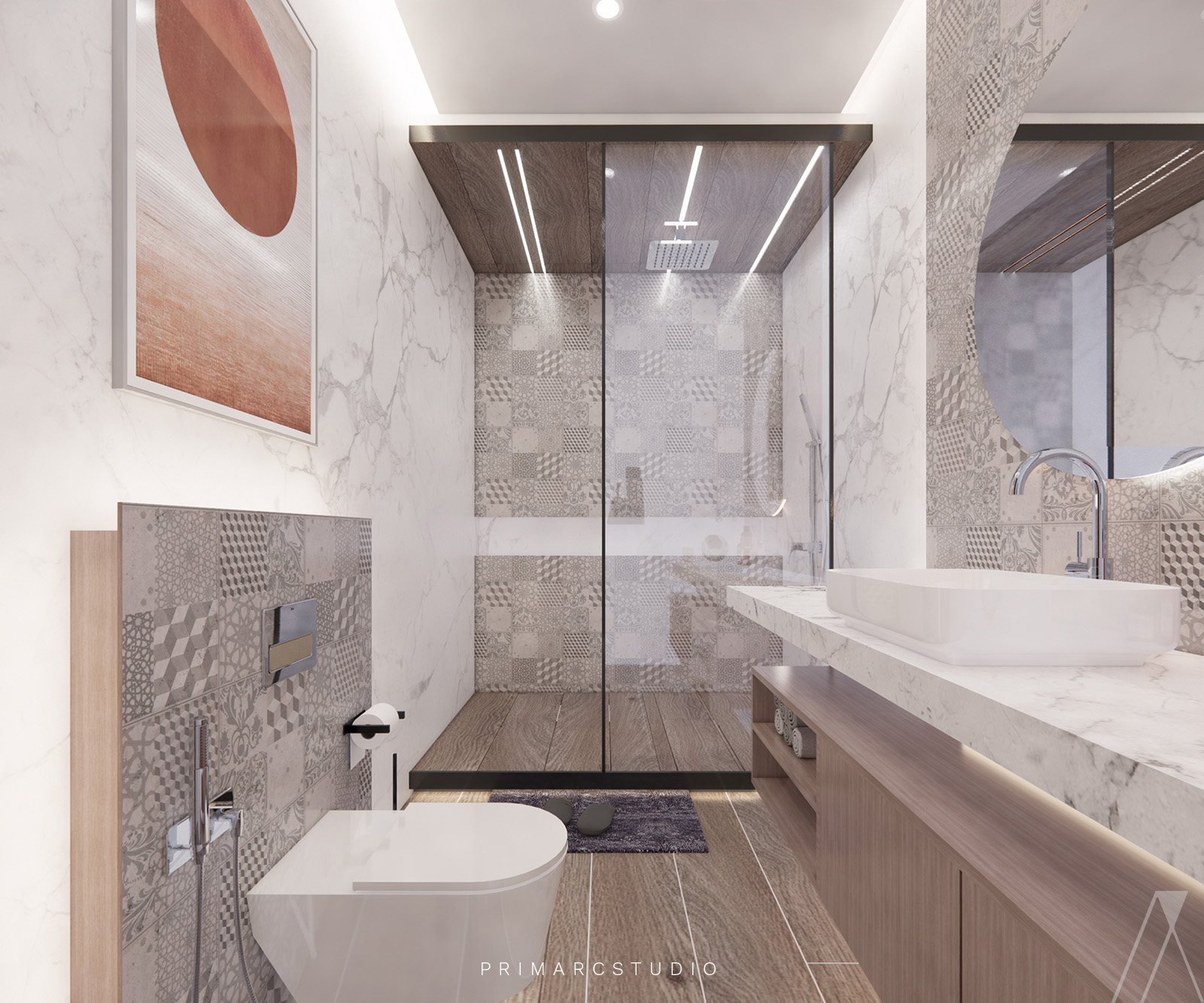 Modern bathroom interior design