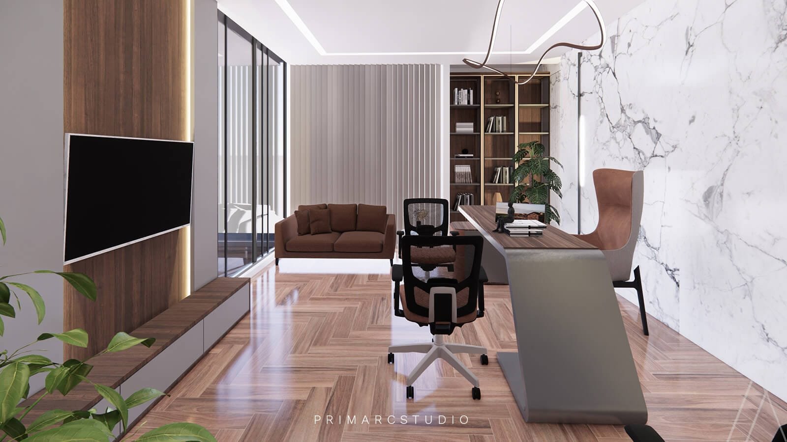 Modern and Elegant executive office interior design