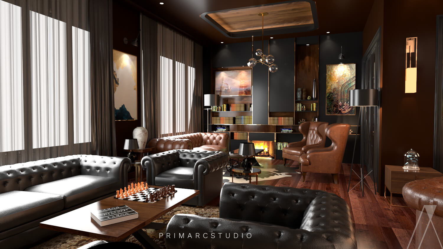 Cigar Lounge interior design