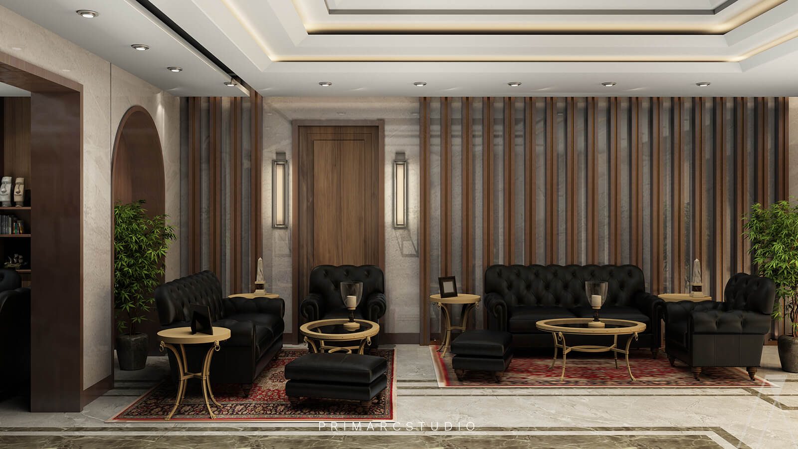 Sitting area in a lounge's interior design