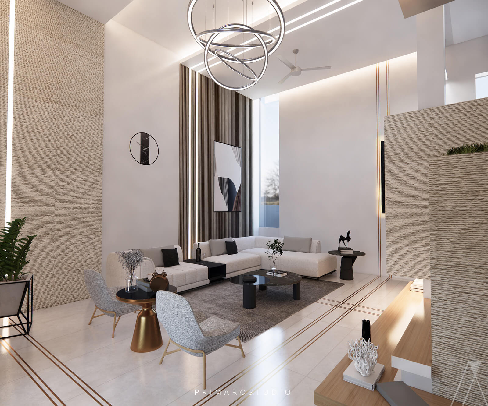 View of the modern and stylish lounge interior design from the lounge