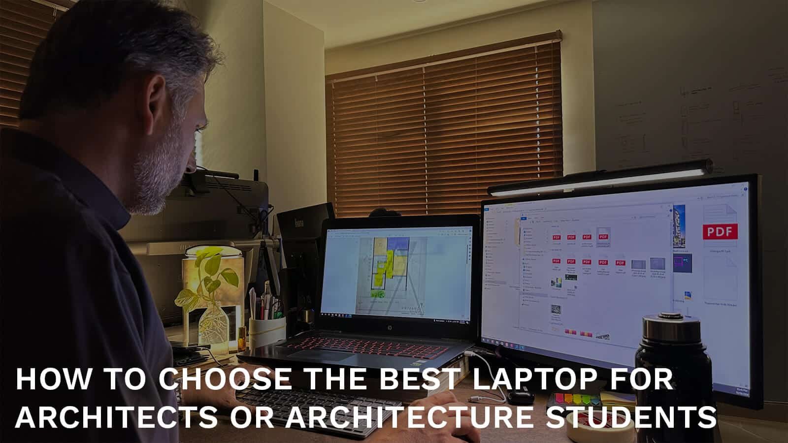 Architect working on a high-performance laptop for design projects