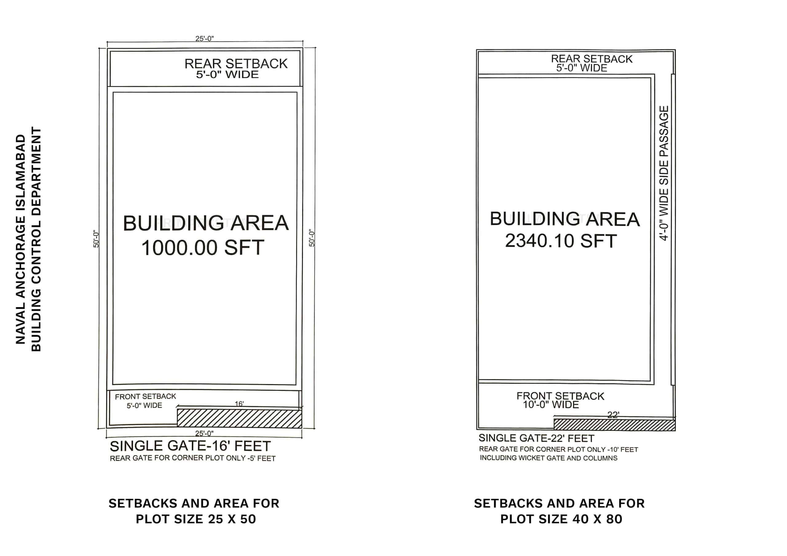 Naval Anchorage Islamabad Byelaws for 25x50 and 40x80