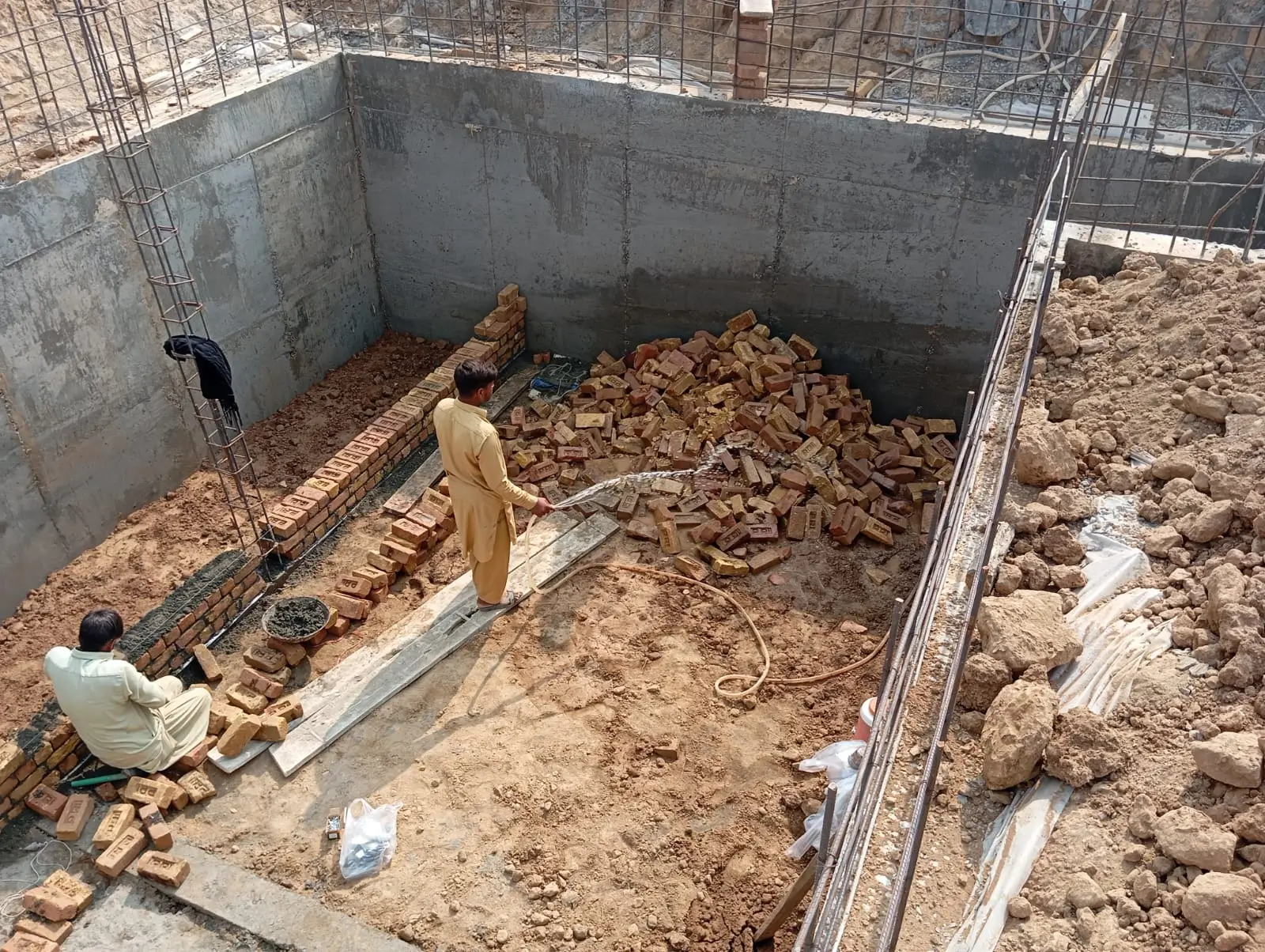 5 Marla house under construction in basement