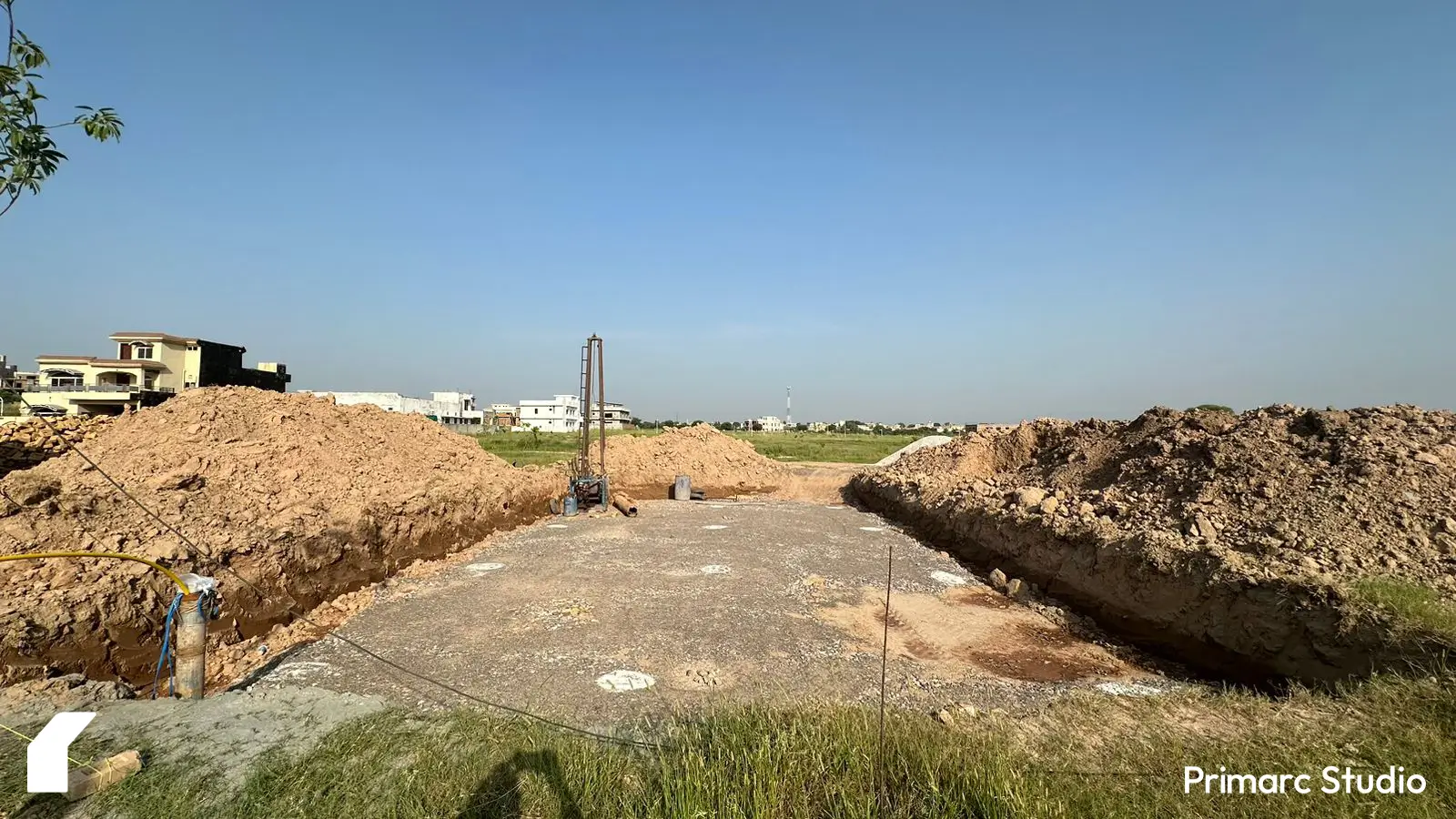 Site construction status in Gulberg Residencia, Islamabad