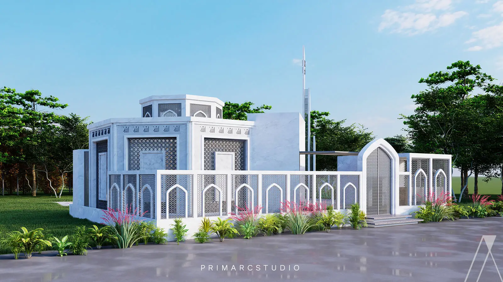 Small Masjid Design in Gujrat designed by architects in Islamabad