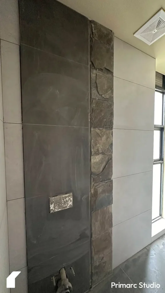 washroom interior design with stone in 1 kanal house design