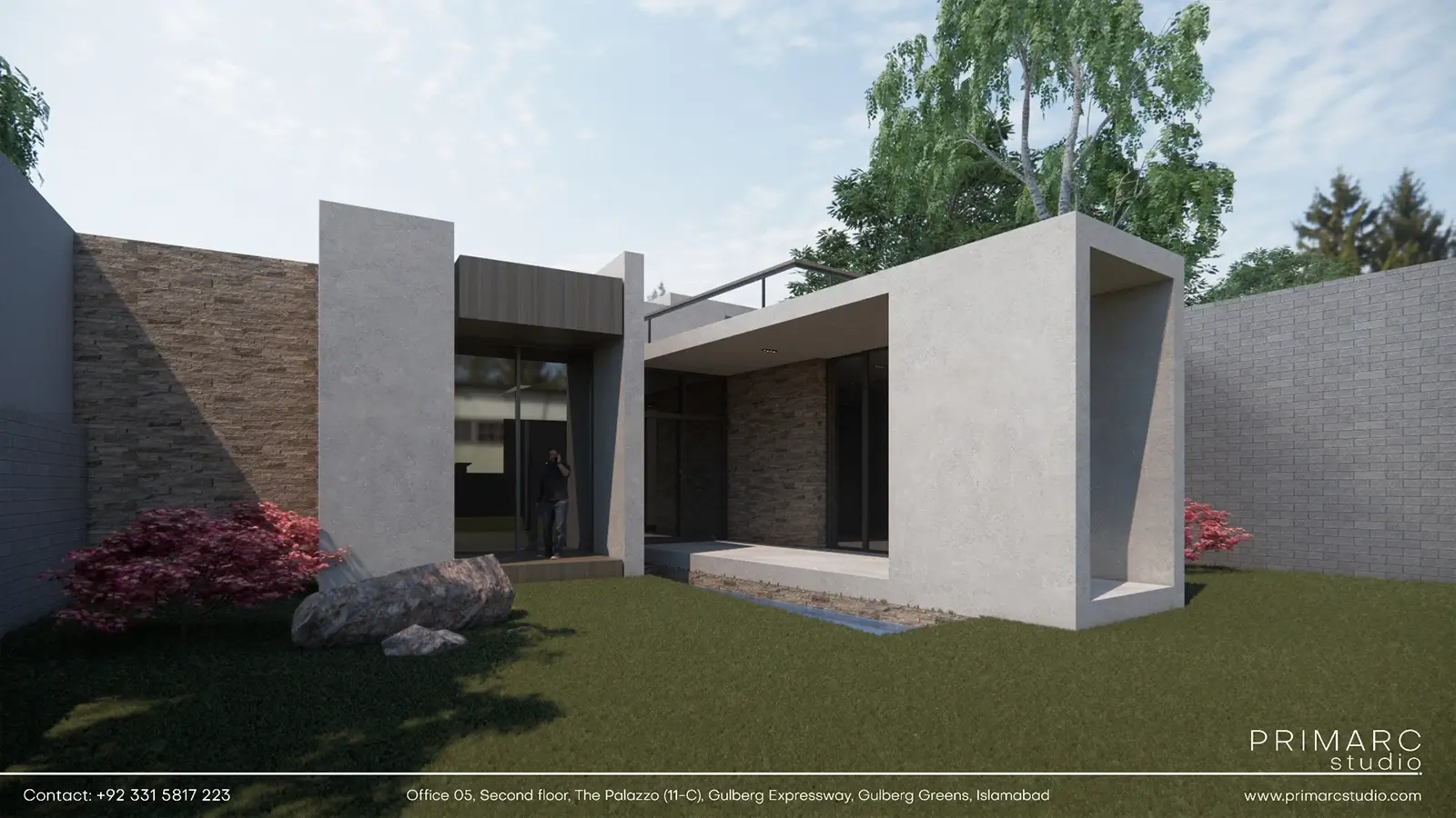 Modern single story house design in Pakistan