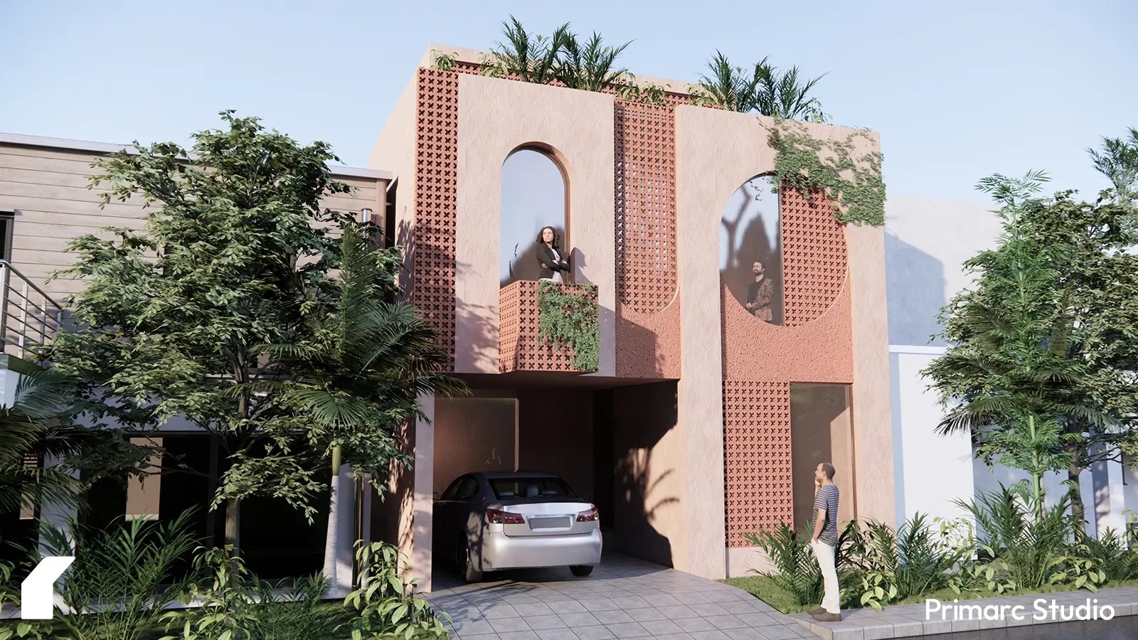 Modern and contemporary exterior design of 7marla house in Gulberg Greens Islamabad