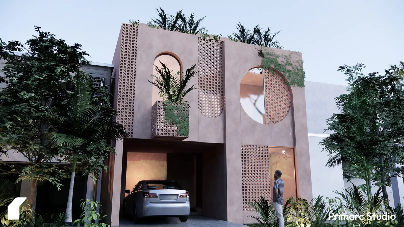 Modern and contemporary exterior design of 7marla house in Gulberg Greens Islamabad