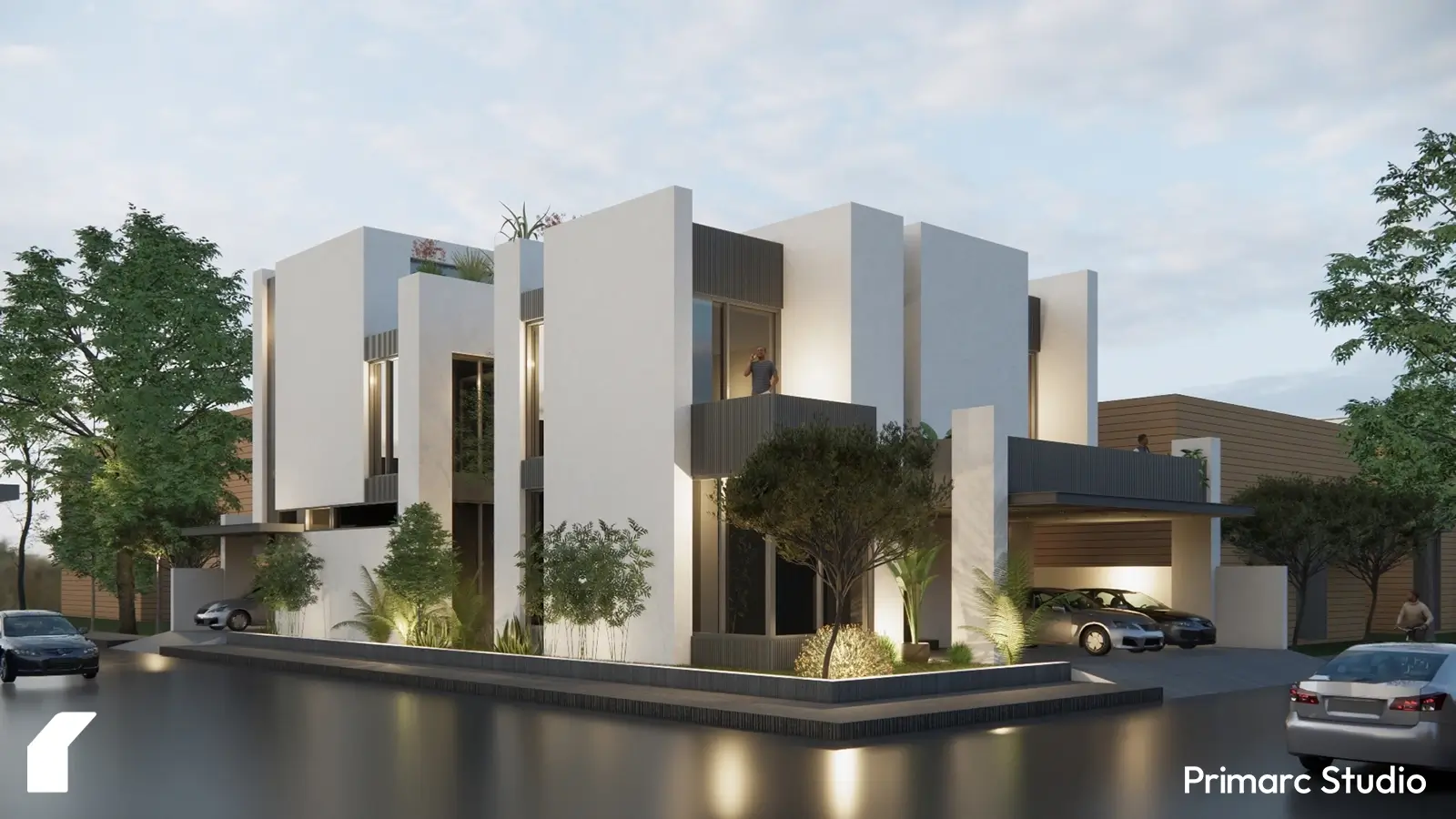 1 kanal modern house design in islamabad in white exterior