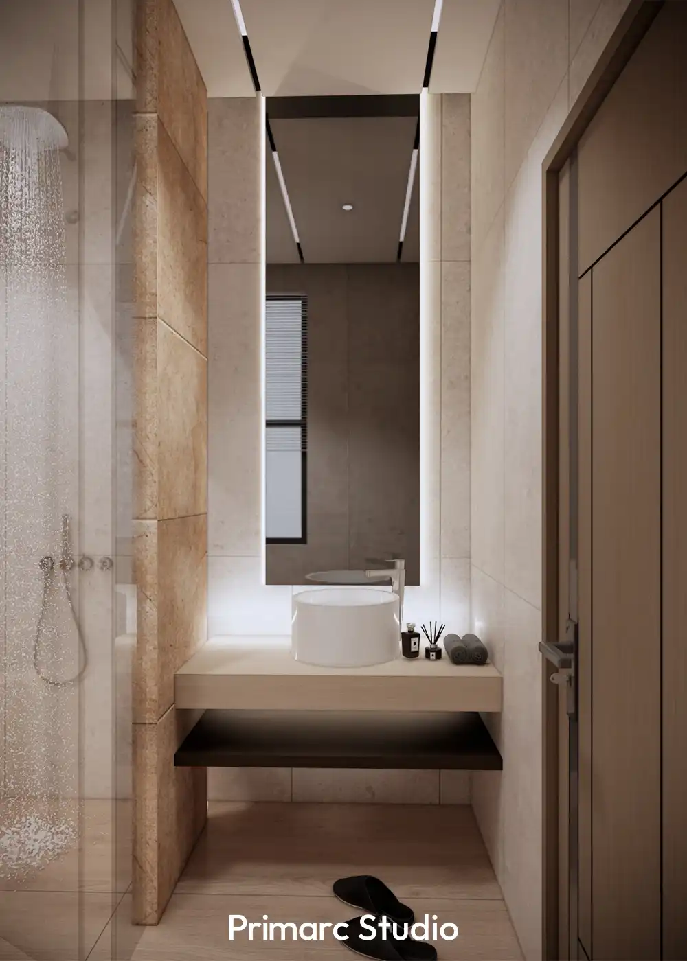 Luxury bathroom interior renovation at Shaukat House